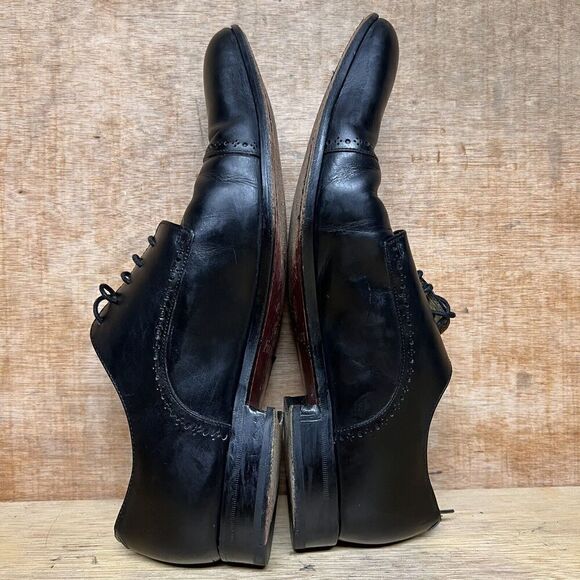 Finsbury Montana Men's 11.5 Shoes Black Leather Gamme Latina Blake Welted Oxford - Picture 6 of 13